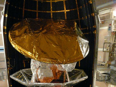 Aquarius/SAC-D satellite in launch fairing