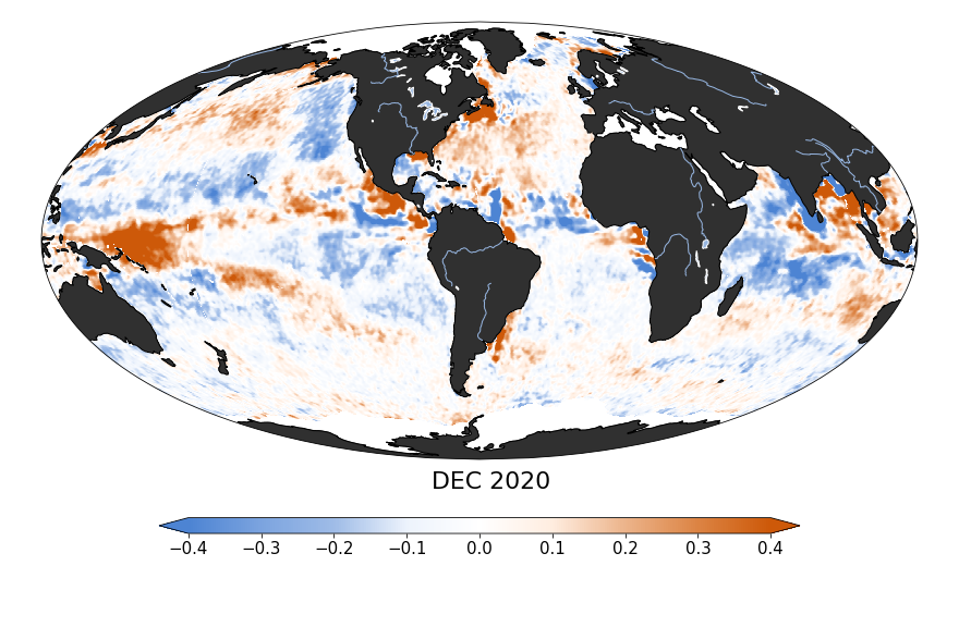 Sea surface salinity, December 2020