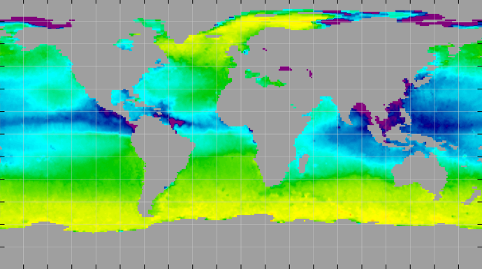 Monthly composite map of sea surface density, September 2011.