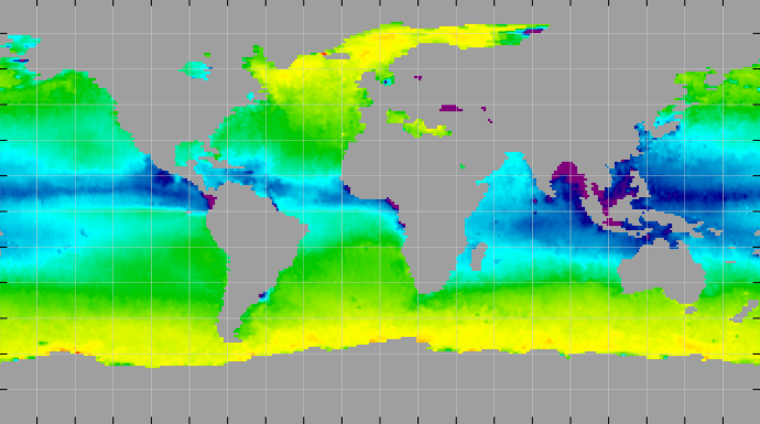 Monthly composite map of sea surface density, November 2011.