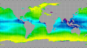 Sea surface density, December 2011