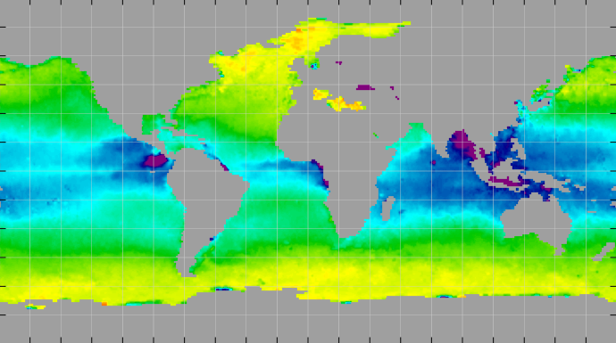 Sea surface density, March 2012