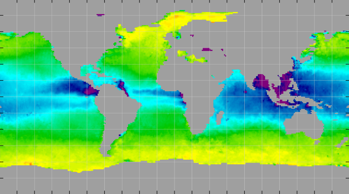 Monthly composite map of sea surface density, May 2012.