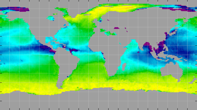 Monthly composite map of sea surface density, September 2012.