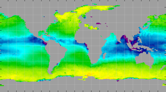 Monthly composite map of sea surface density, December 2012.
