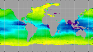 Sea surface density, April 2013