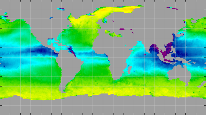 Monthly composite map of sea surface density, June 2013.