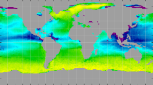 Sea surface density, August 2013