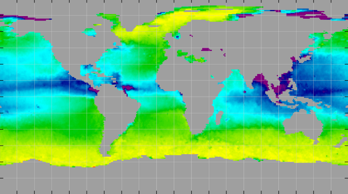 Monthly composite map of sea surface density, September 2013.