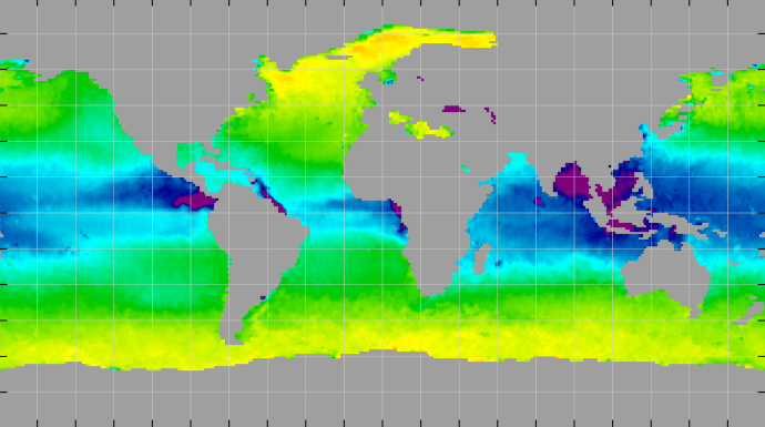 Monthly composite map of sea surface density, May 2014.
