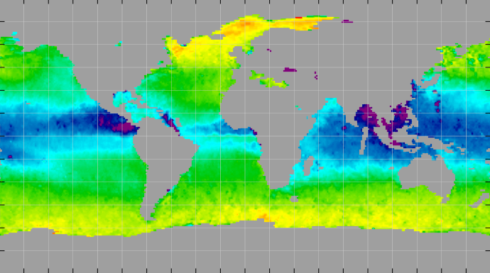 Monthly composite map of sea surface density, June 2015.