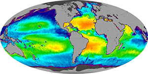 Global sea surface salinity, December 2012