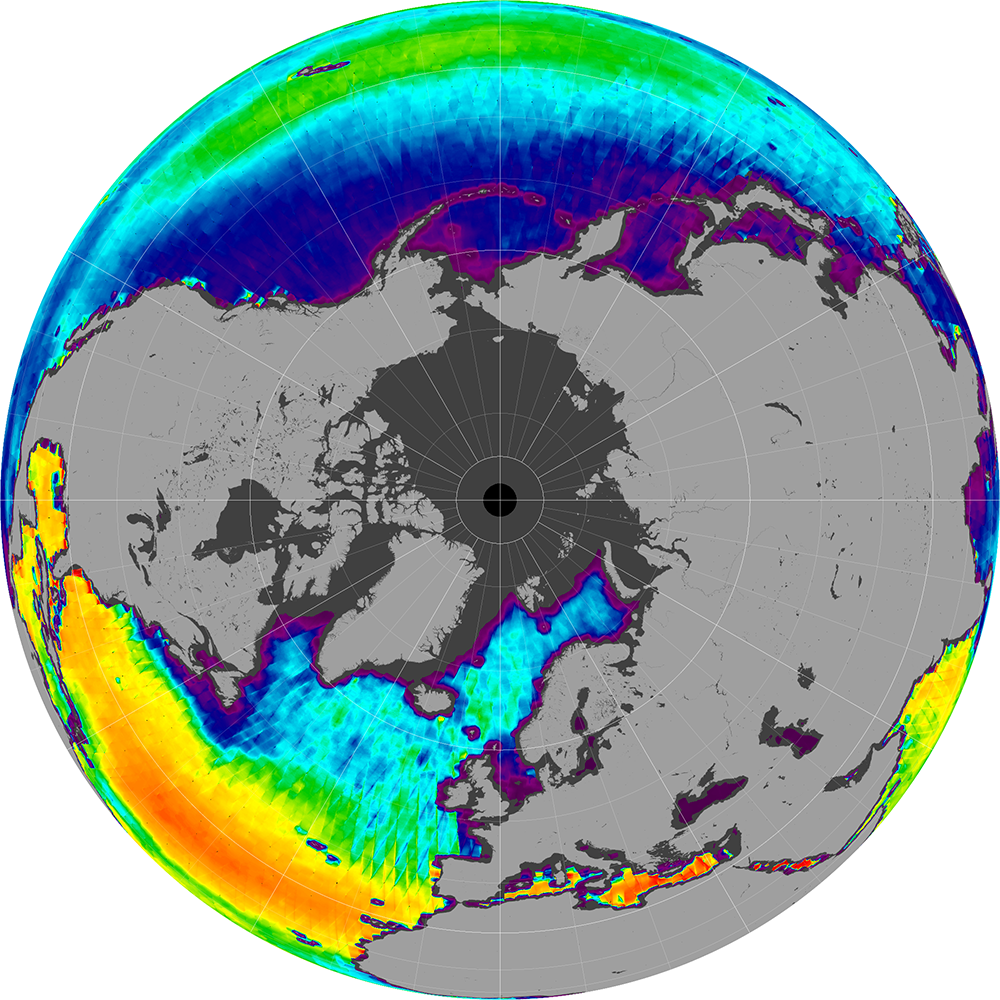 Monthly composite map of sea surface salinity, December 2013.