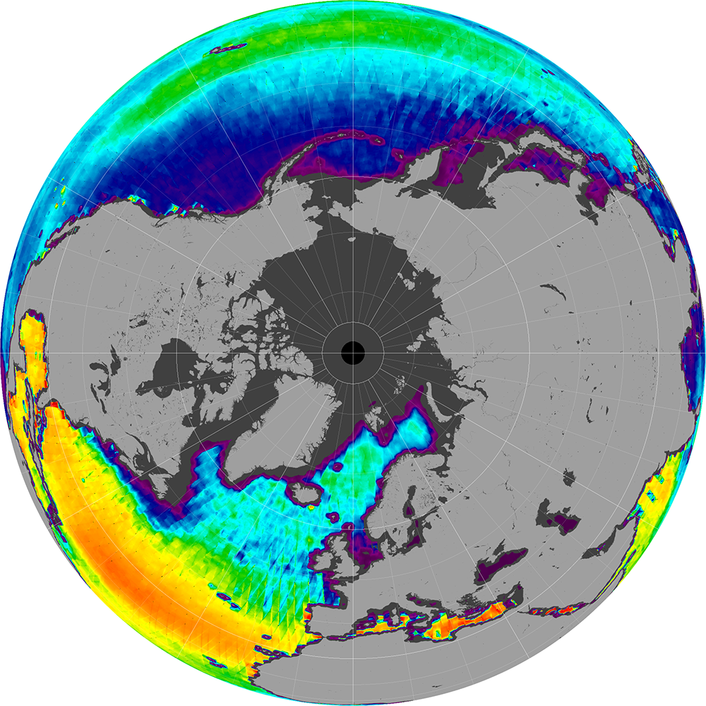 Monthly composite map of sea surface salinity, February 2014.