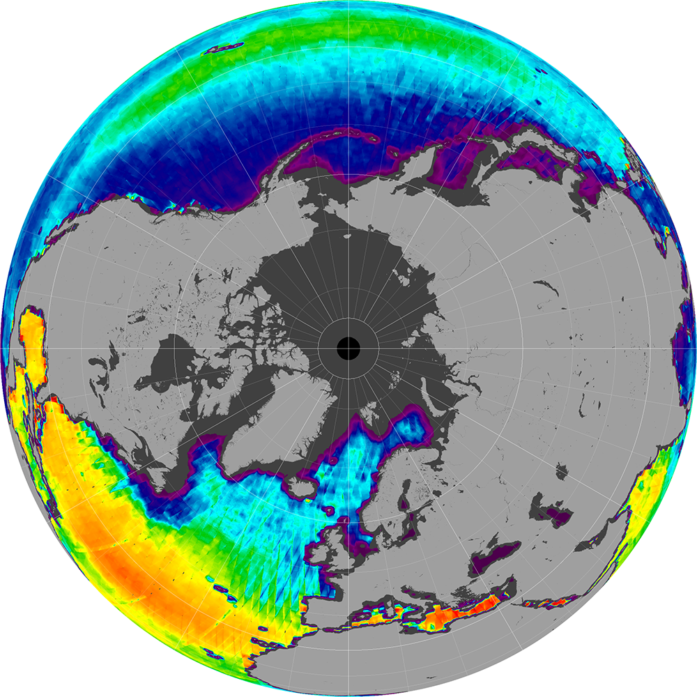 Monthly composite map of sea surface salinity, February 2015.