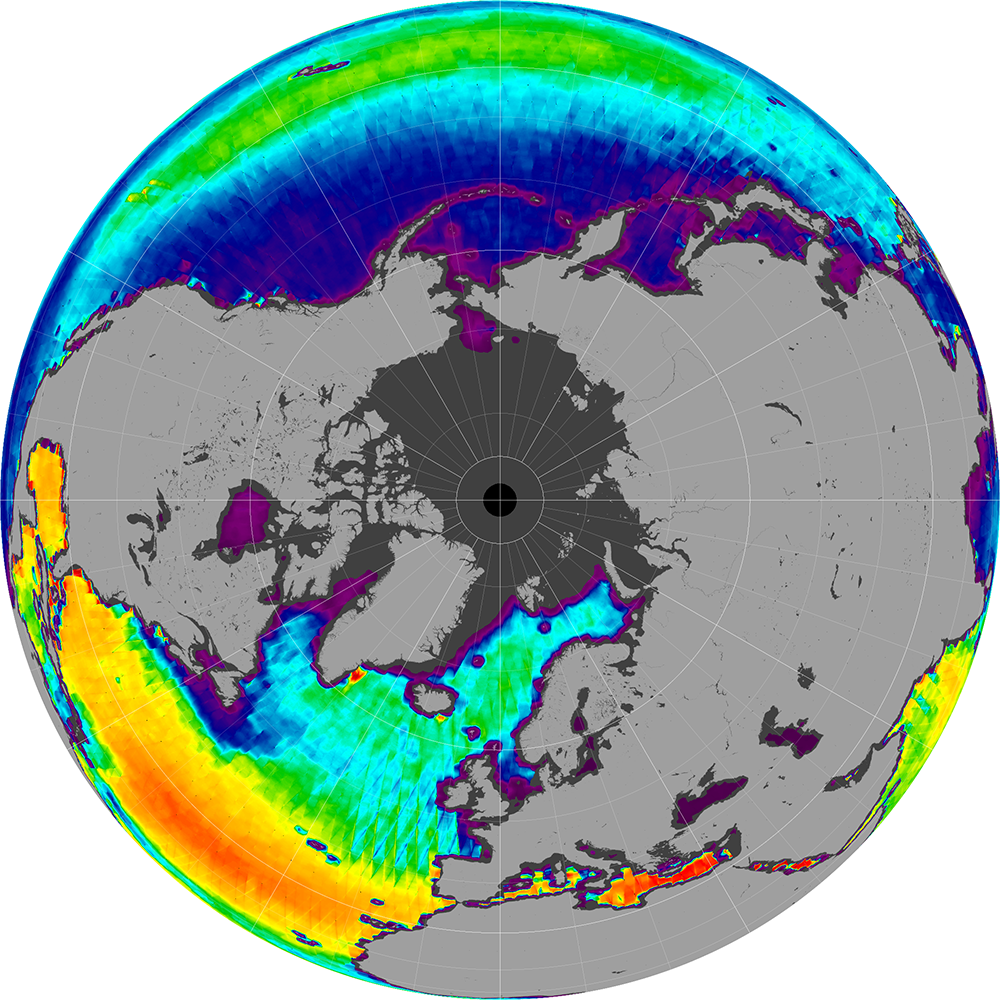 Monthly composite map of sea surface salinity, November 2014.