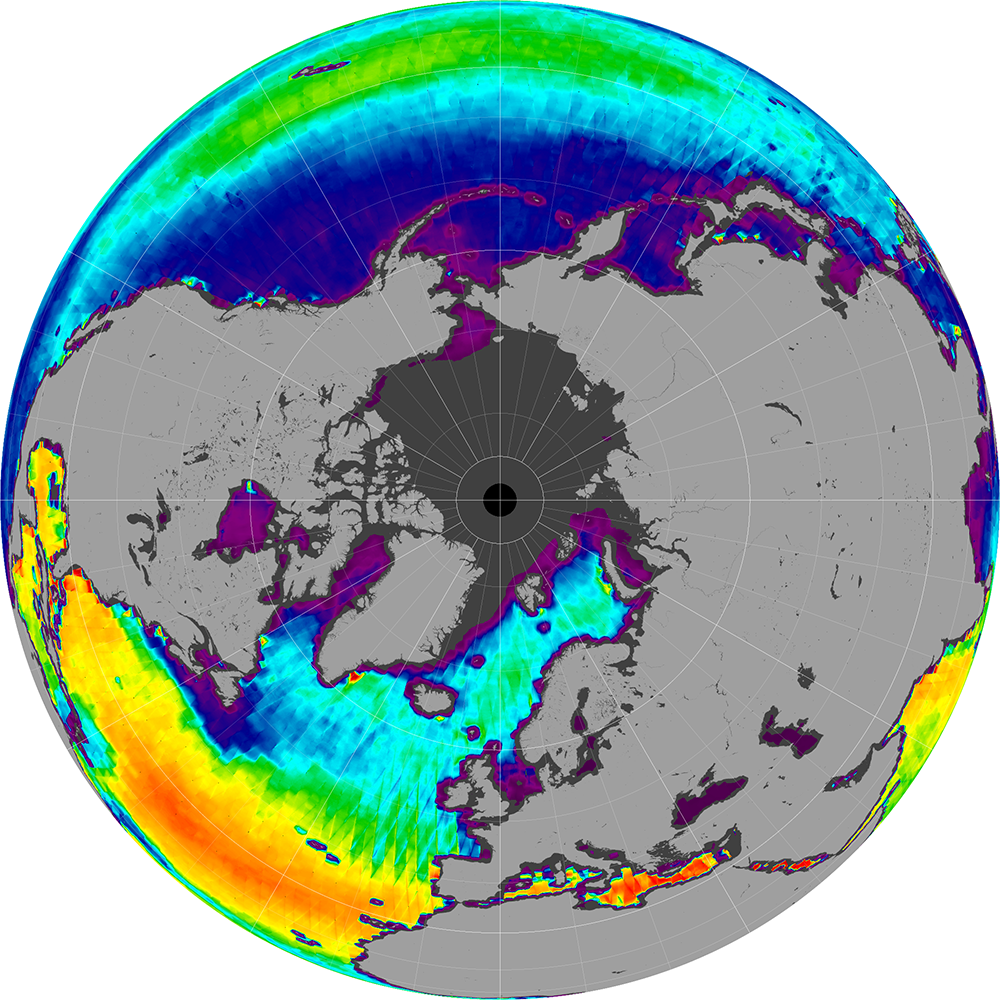 Monthly composite map of sea surface salinity, October 2013.