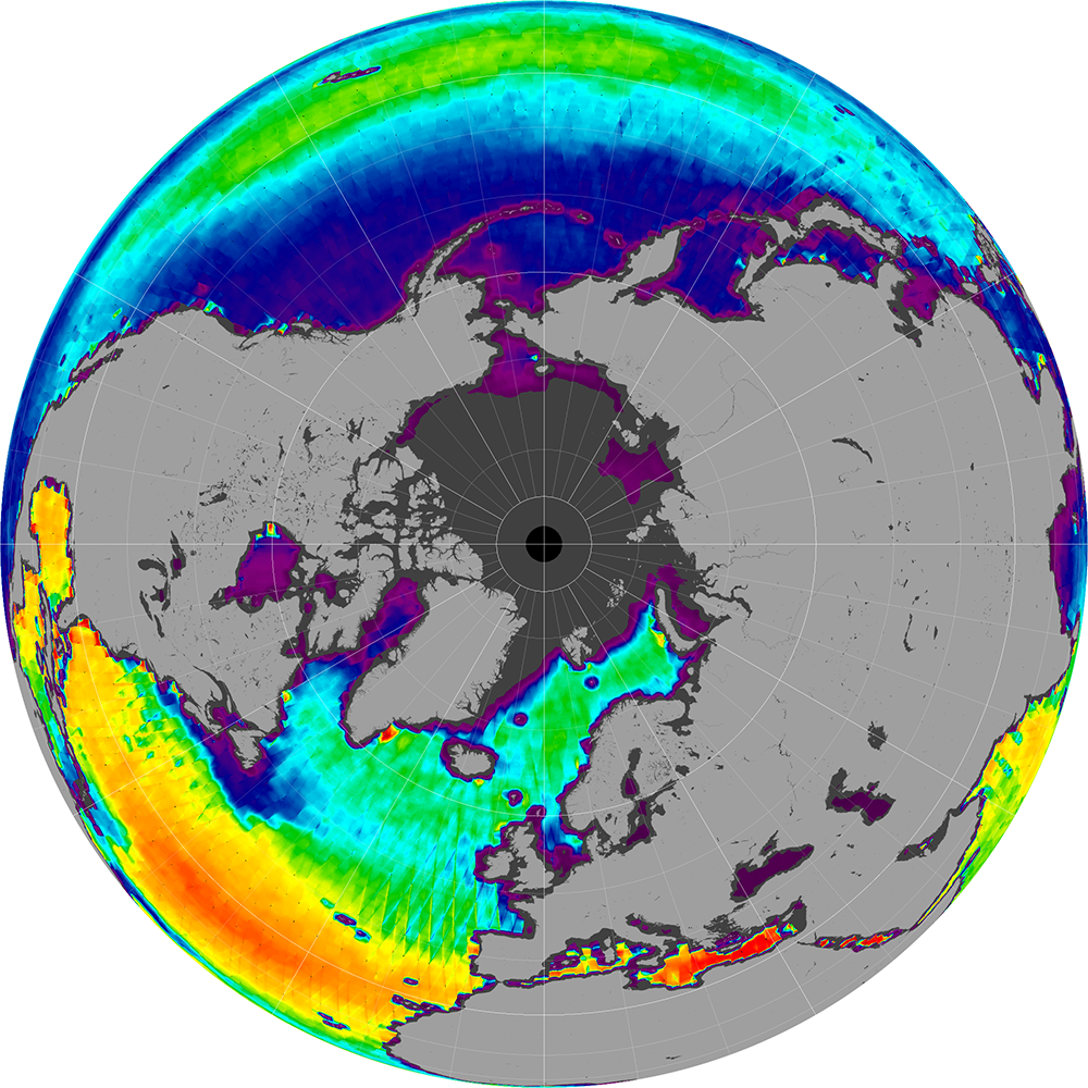 Monthly composite map of sea surface salinity, October 2014.