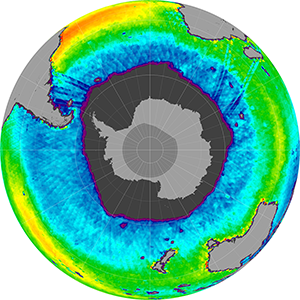 Sea surface salinity in the Southern Hemisphere, September 2011