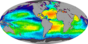 Global sea surface salinity, September 2013