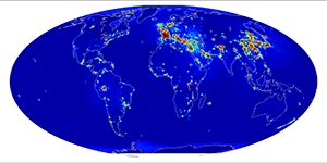 Global radiometer percent RFI, April 2014