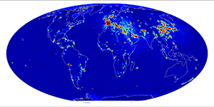 Global radiometer percent RFI, February 2014