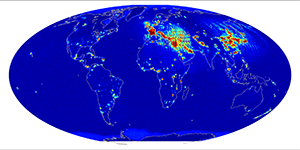 Global radiometer percent RFI, May 2015