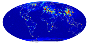Global radiometer percent RFI, November 2012