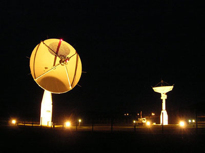 Ground station in CÃ³rdoba, Argentina (view at night)