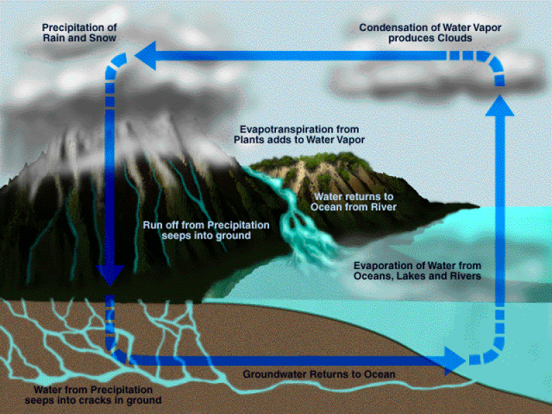 Water cycle diagram