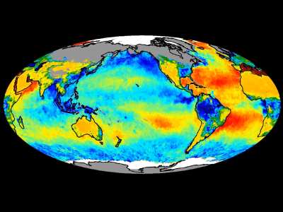 Global map of salinity and soil moisture data