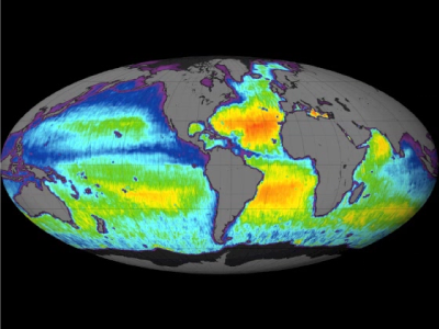 Global view of sea surface salinity